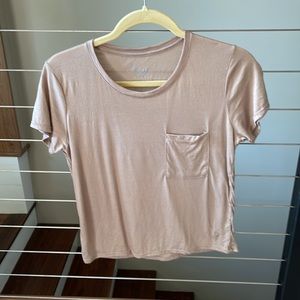 Ibex wool and tencel cropped tee